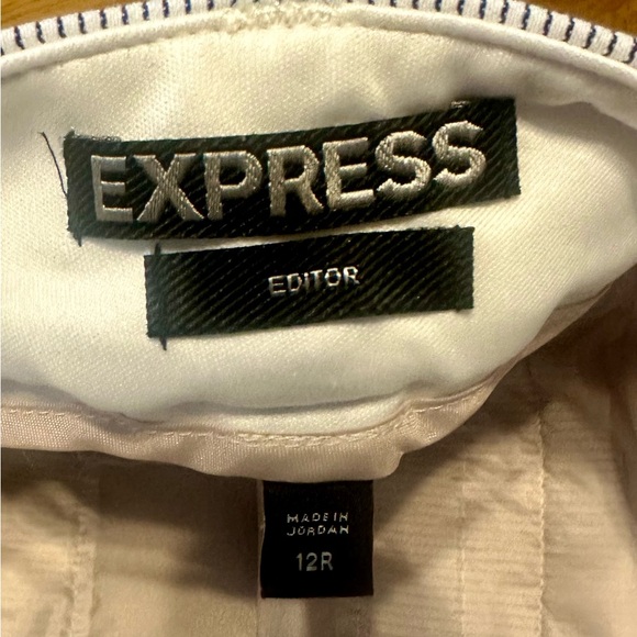 Express Editor Women’s Dress Pants, Flat Front Hook & Eye, Straight Leg Size 12R - Picture 2 of 3